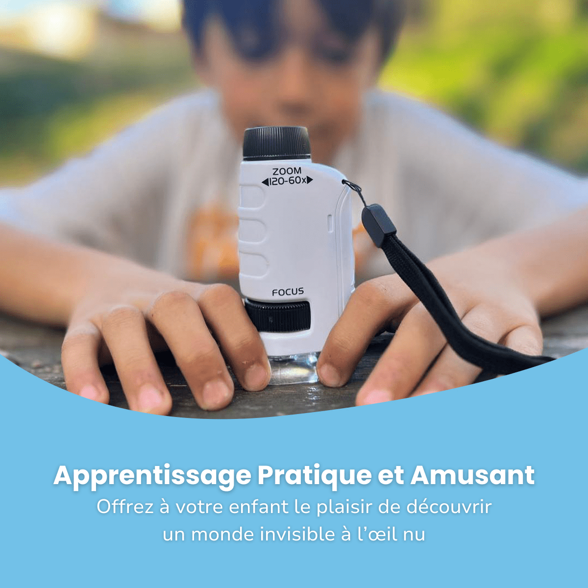 Microscope de Poche pour Enfants - Enfant Joyeux