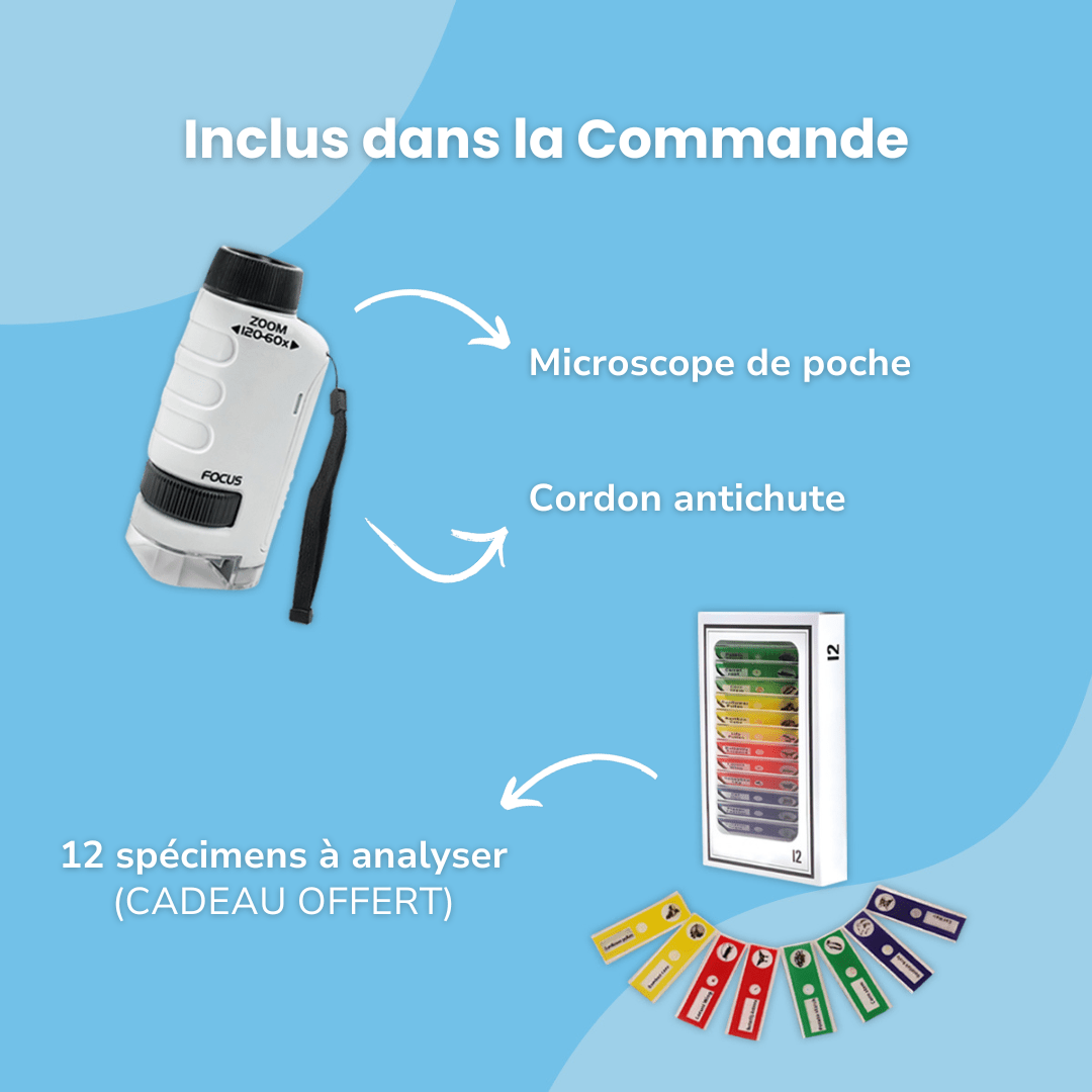 Microscope de Poche pour Enfants - Enfant Joyeux