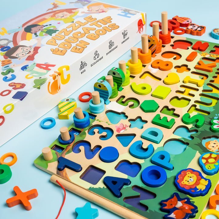 Puzzle Montessori en Bois - MotAmi