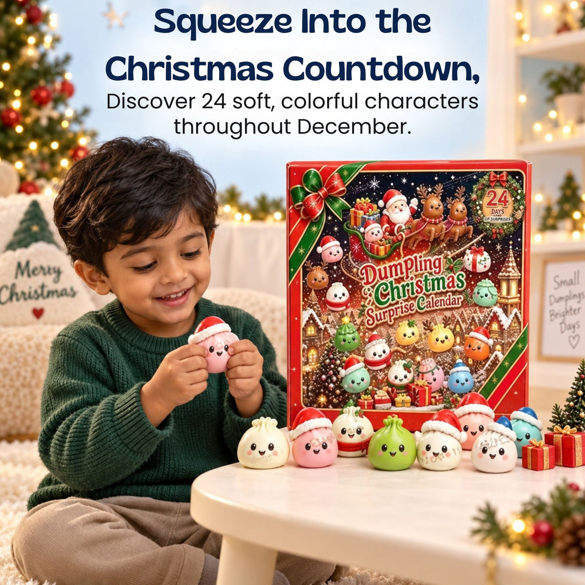 Calendrier De L’Avent De Noël Avec Squishies En Forme De Raviolis