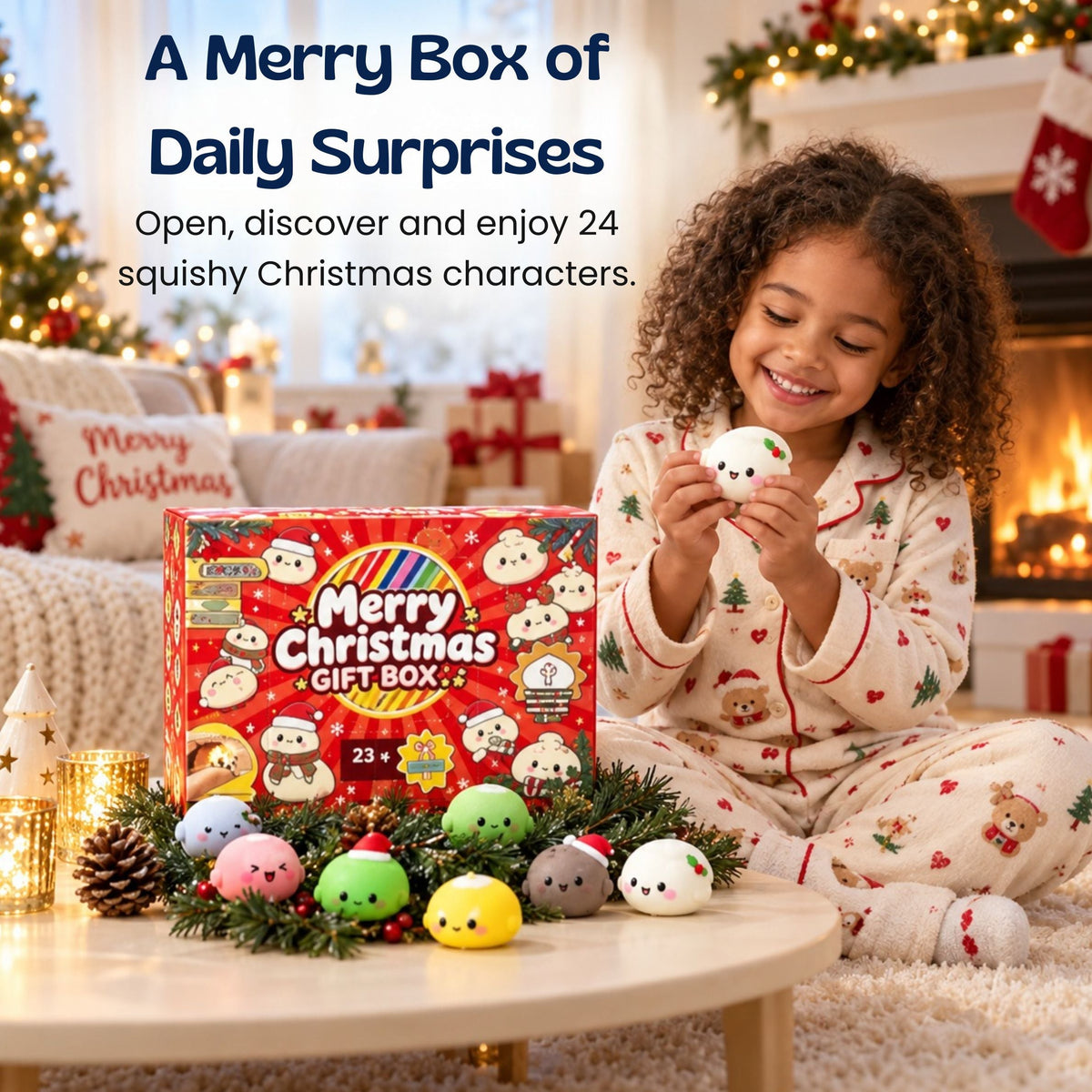 Calendrier De L’Avent De Noël Avec Squishies En Forme De Raviolis