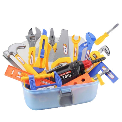 Coffret d’outils jouet pour enfants présenté avec ses accessoires