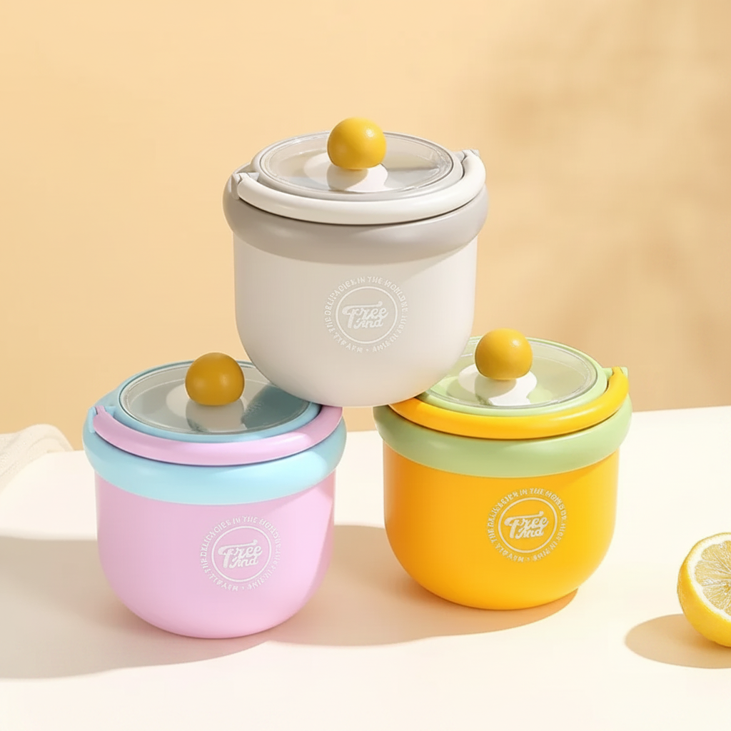 Bol-repas isotherme en acier inoxydable avec cuillère incluse