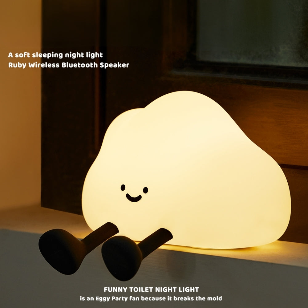 Détail de la surface en silicone de la lampe nuage