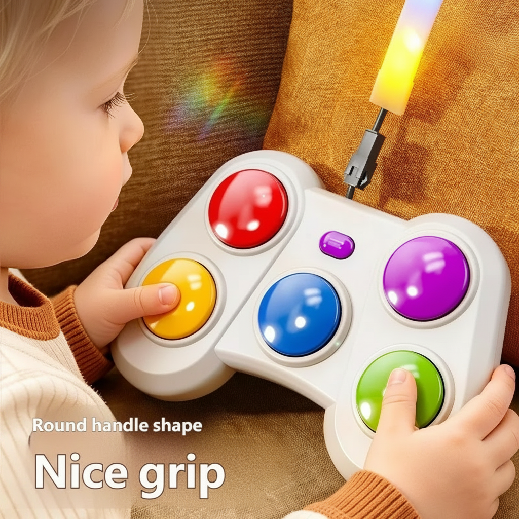 Boutons de couleurs variées sur le jeu de réaction