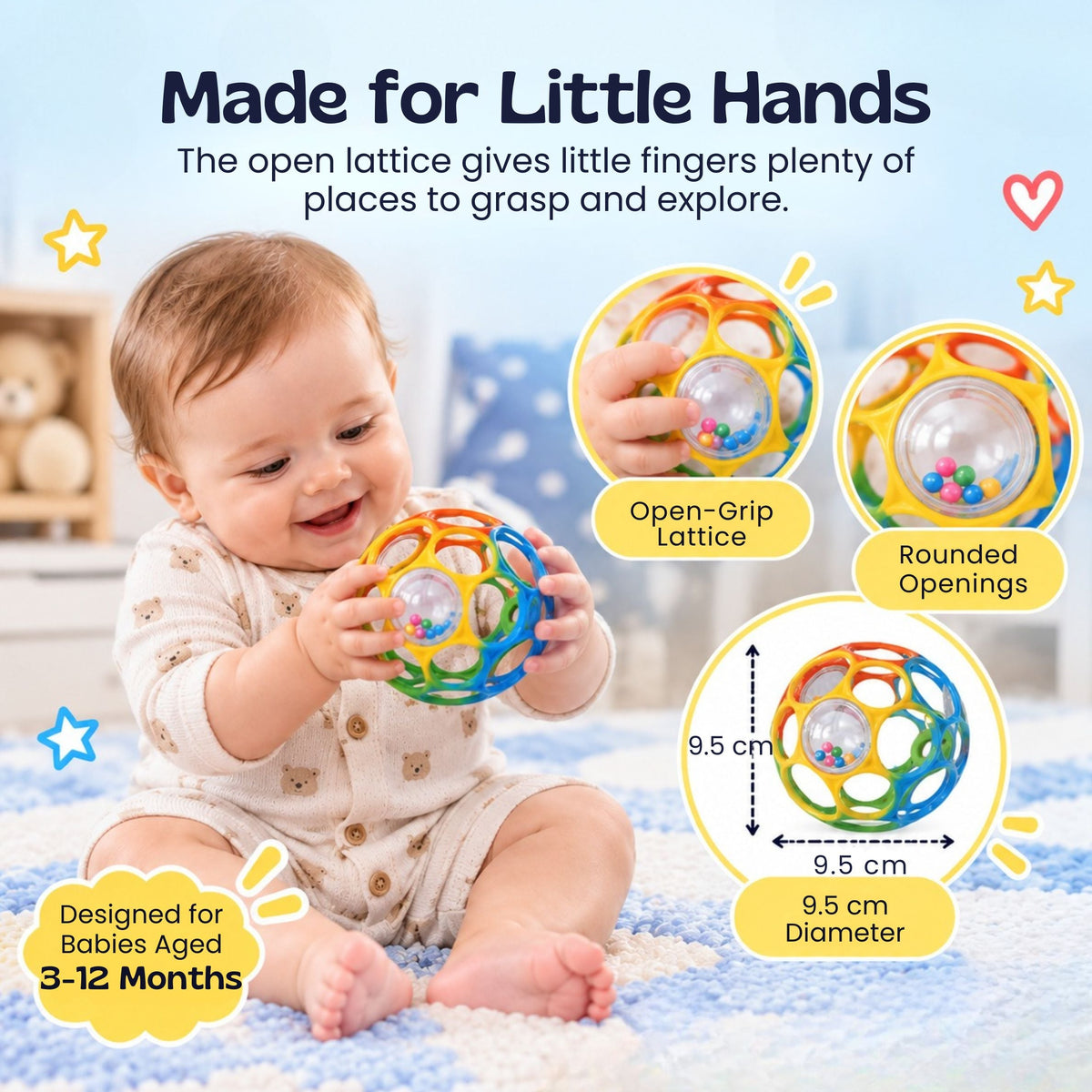 Easy-to-Grip Sensory Ball for Babies