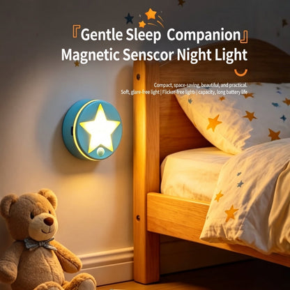 Lampe étoile rechargeable allumée dans une chambre d’enfant