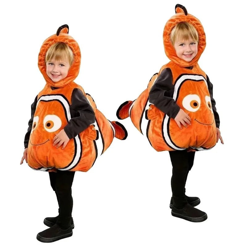 Détail de la fermeture du costume de poisson une-pièce
