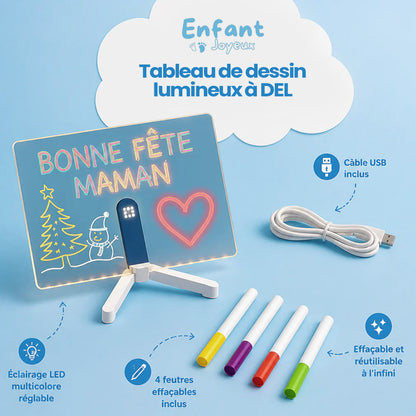 Tableau de dessin lumineux à DEL