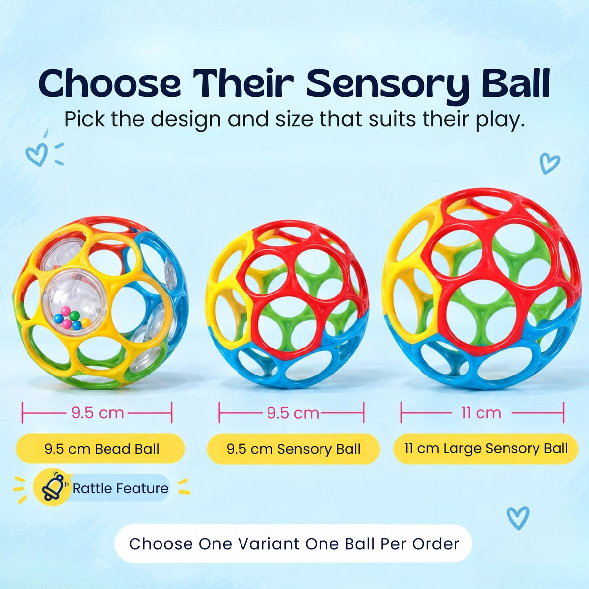 Jouet sensoriel multicolore pour les jeux d’éveil de bébé