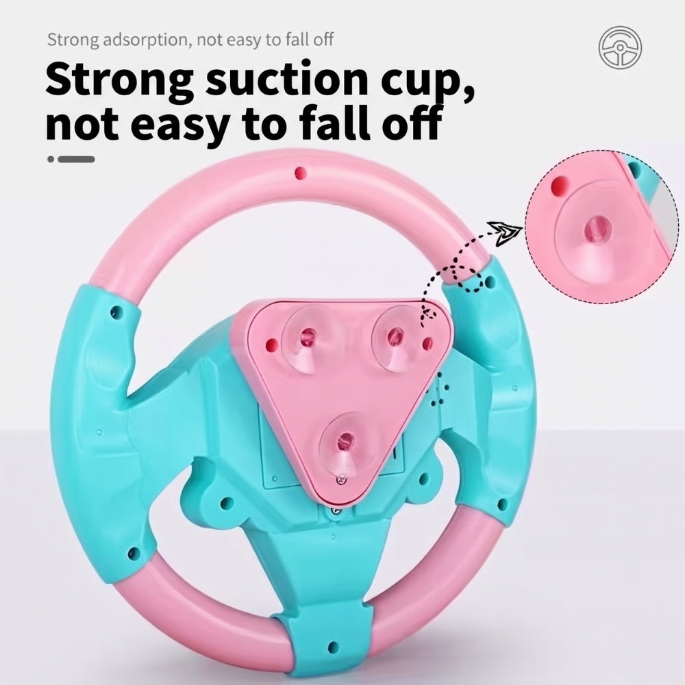 Détail des boutons et des commandes du volant pour enfants