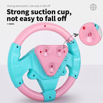 Détail des boutons et des commandes du volant pour enfants