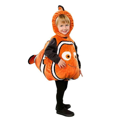 Détail du haut du costume de poisson pour enfant
