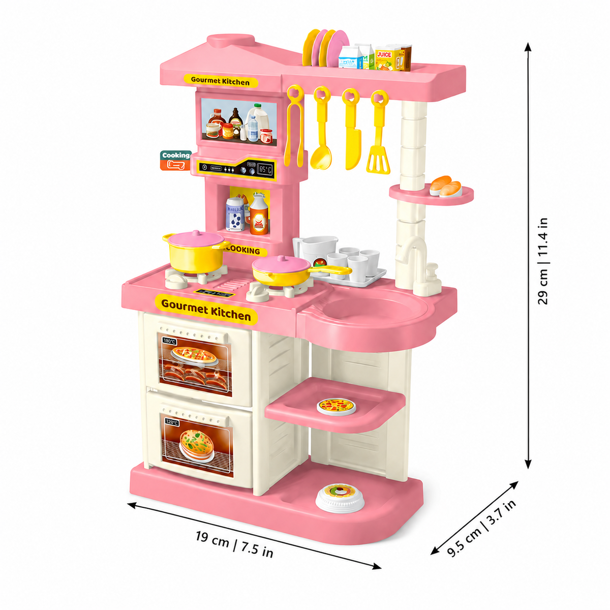 Évier à circulation d’eau intégré à une cuisine de jeu