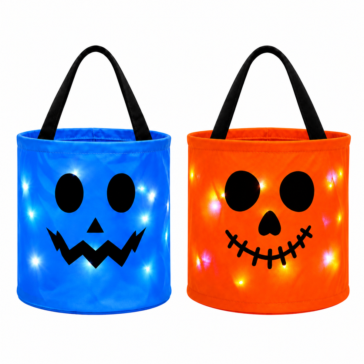 Vue rapprochée du sac lumineux pour enfants destiné à l’Halloween