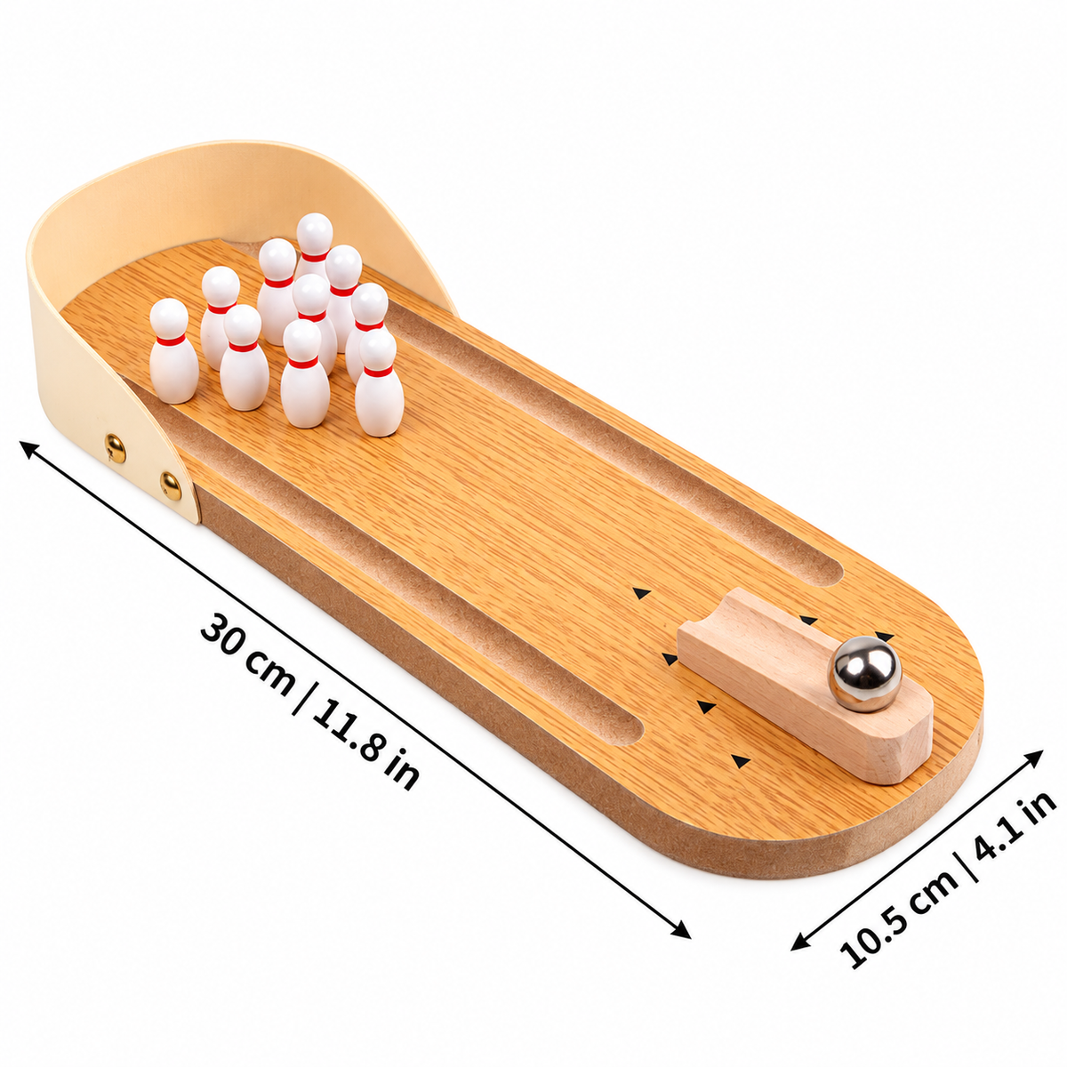 Ensemble de quilles en bois miniature pour jouer au bowling à la maison