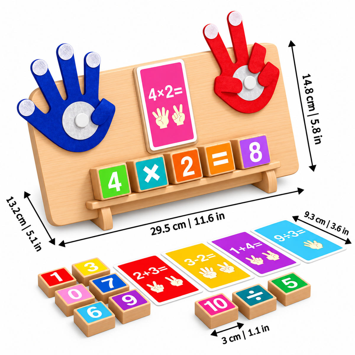Enfant utilisant un tableau Montessori avec boulier en bois pour pratiquer les mathématiques