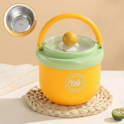 Bol-Repas Isotherme En Acier Inoxydable Avec Cuillère
