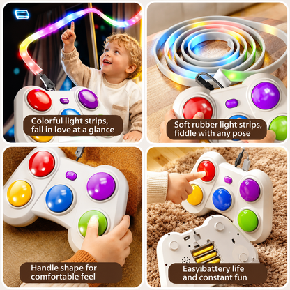 Jeu de coordination avec boutons de couleurs variées