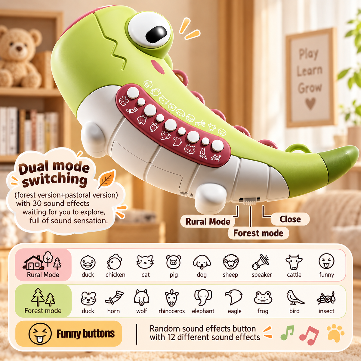 Jouet interactif animal adapté aux moments de jeu