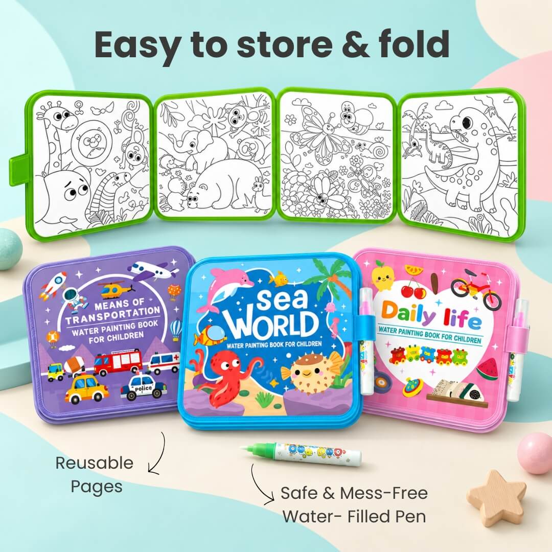 Stylo à eau utilisé avec le livre de coloriage réutilisable