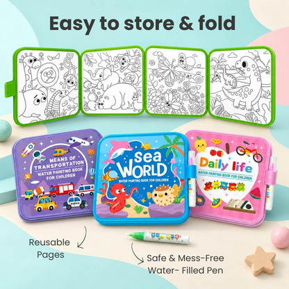 Stylo à eau utilisé avec le livre de coloriage réutilisable