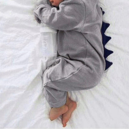 Grenouillère une pièce pour bébé avec capuchon dinosaure