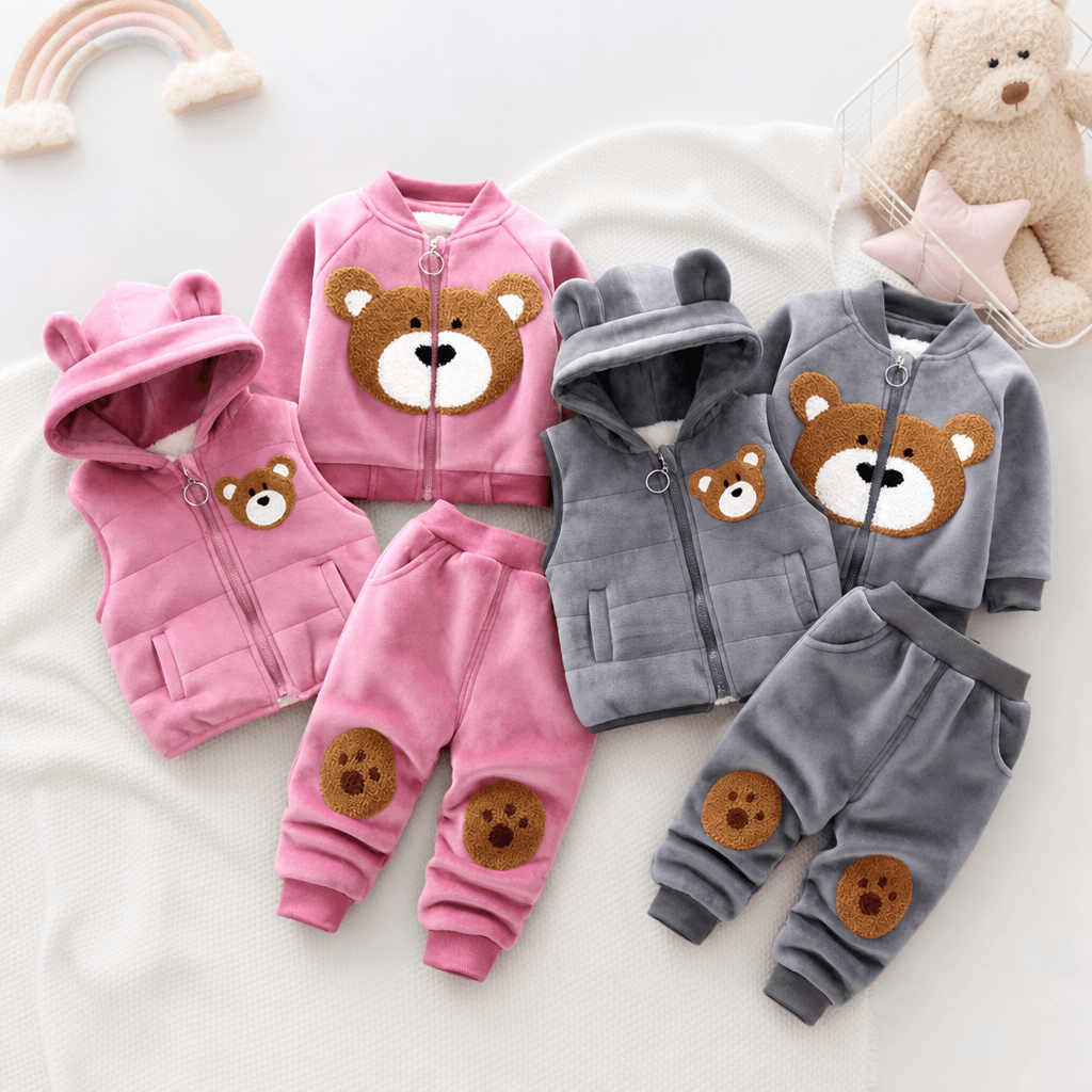 Ensemble polaire 3 pièces doux et confortable pour enfant