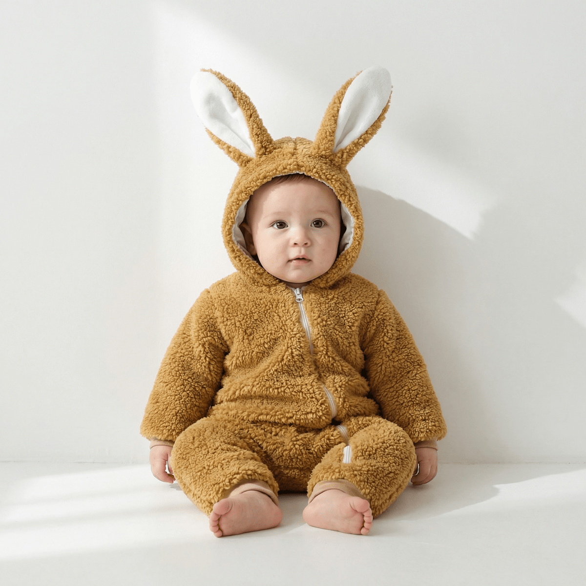 Barboteuse Bébé En Cachemire Motif Lapin - Enfant Joyeux