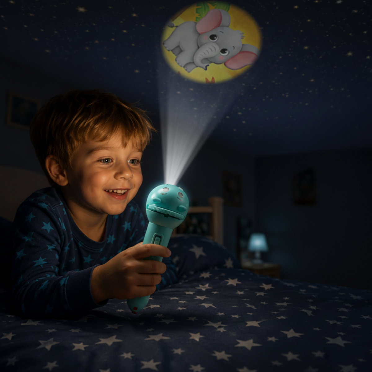 Projecteur portatif conçu pour raconter des histoires au coucher