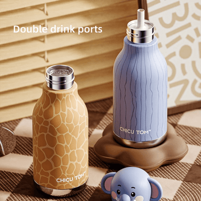 Bouteille Thermos Pour Enfant À Motifs d’Animaux - Enfant Joyeux