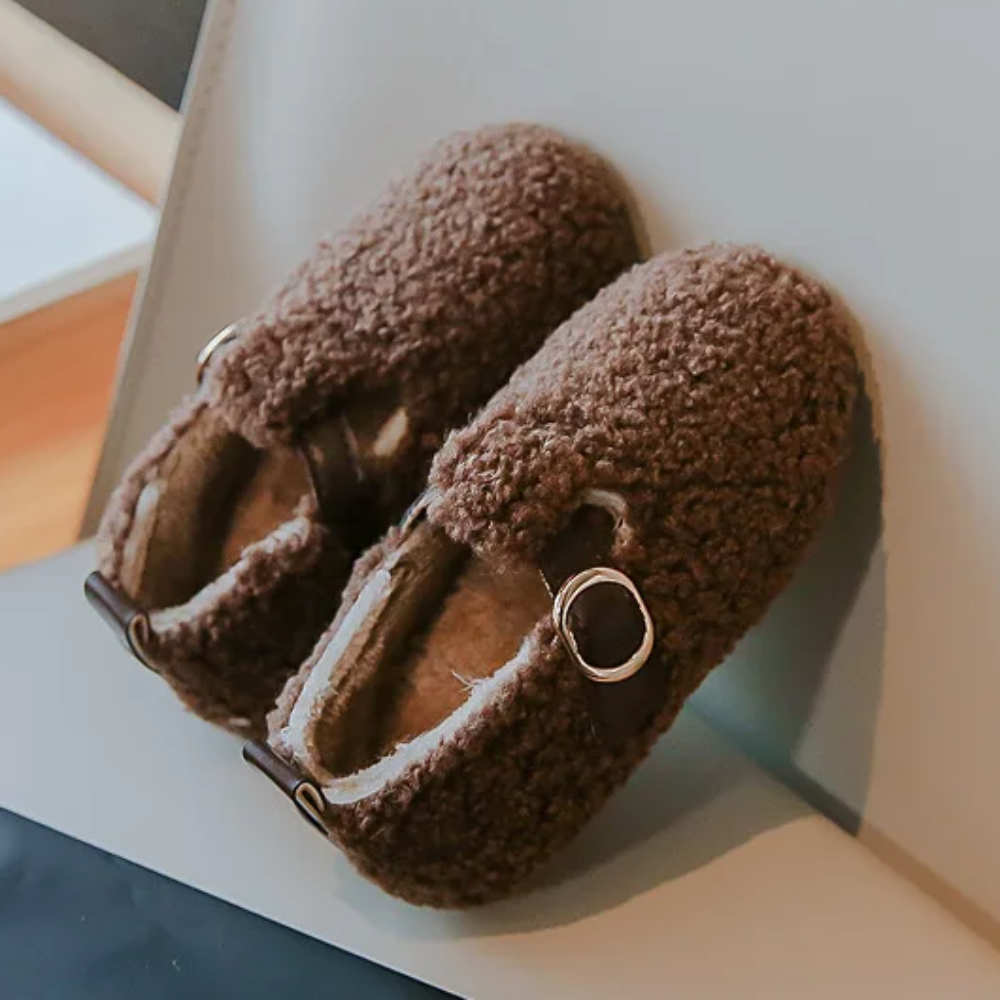 Chaussures D’hiver Pour Enfant Doublées En Peluche À Enfiler