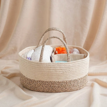 Panier de rangement pour couches avec poignées longues