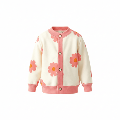 Cardigan Tricoté Pour Enfant À Imprimés Colorés - Enfant Joyeux