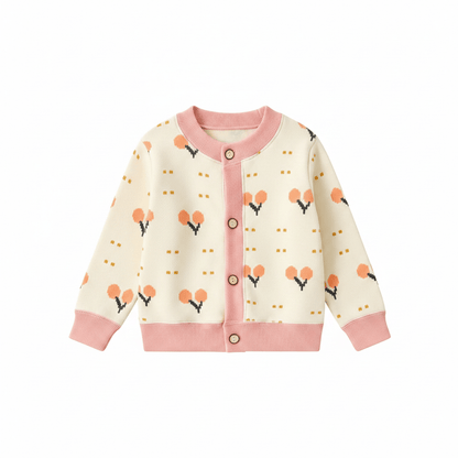 Cardigan Tricoté Pour Enfant À Imprimés Colorés - Enfant Joyeux