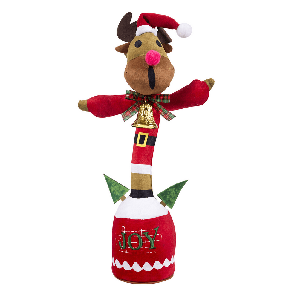 Renne en peluche prêt à danser et à amuser les enfants