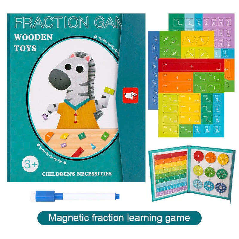 Livre Magnétique Montessori Pour Apprendre Les Fractions