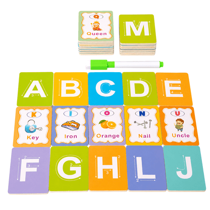 Tableau éducatif pour pratiquer l’écriture et l’alphabet