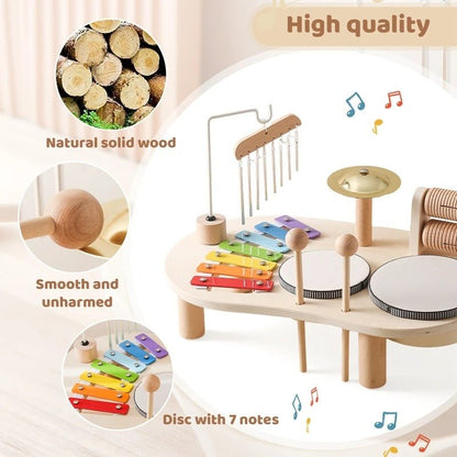 Ensemble De Jouets Musicaux En Bois Montessori - Enfant Joyeux