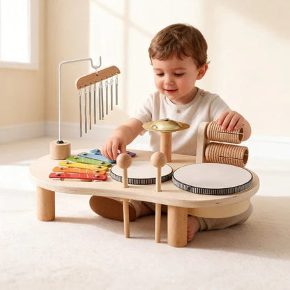 Ensemble De Jouets Musicaux En Bois Montessori - Enfant Joyeux