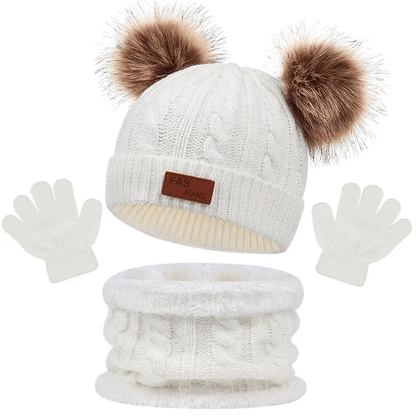 Ensemble D’hiver Pour Enfant Avec Tuque Foulard Et Mitaines - Enfant Joyeux