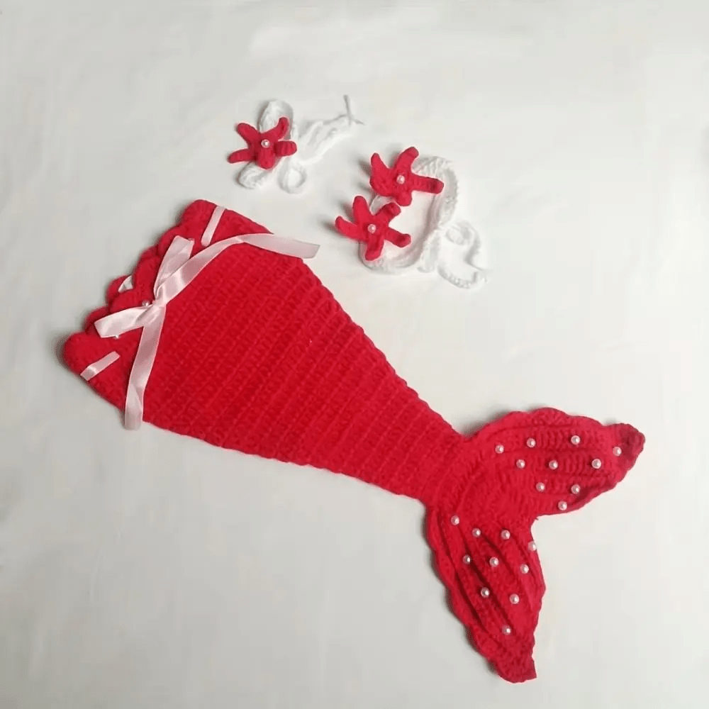 Ensemble Sirène Pour Bébé Avec Queue Haut Et Bandeau - Enfant Joyeux