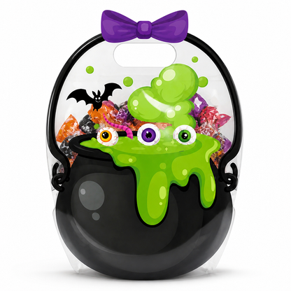 Clear Zippered Pumpkin Candy Bags