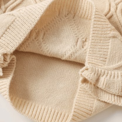 Gilet Tricoté Sans Manches Pour Fille À Fleurs - Enfant Joyeux