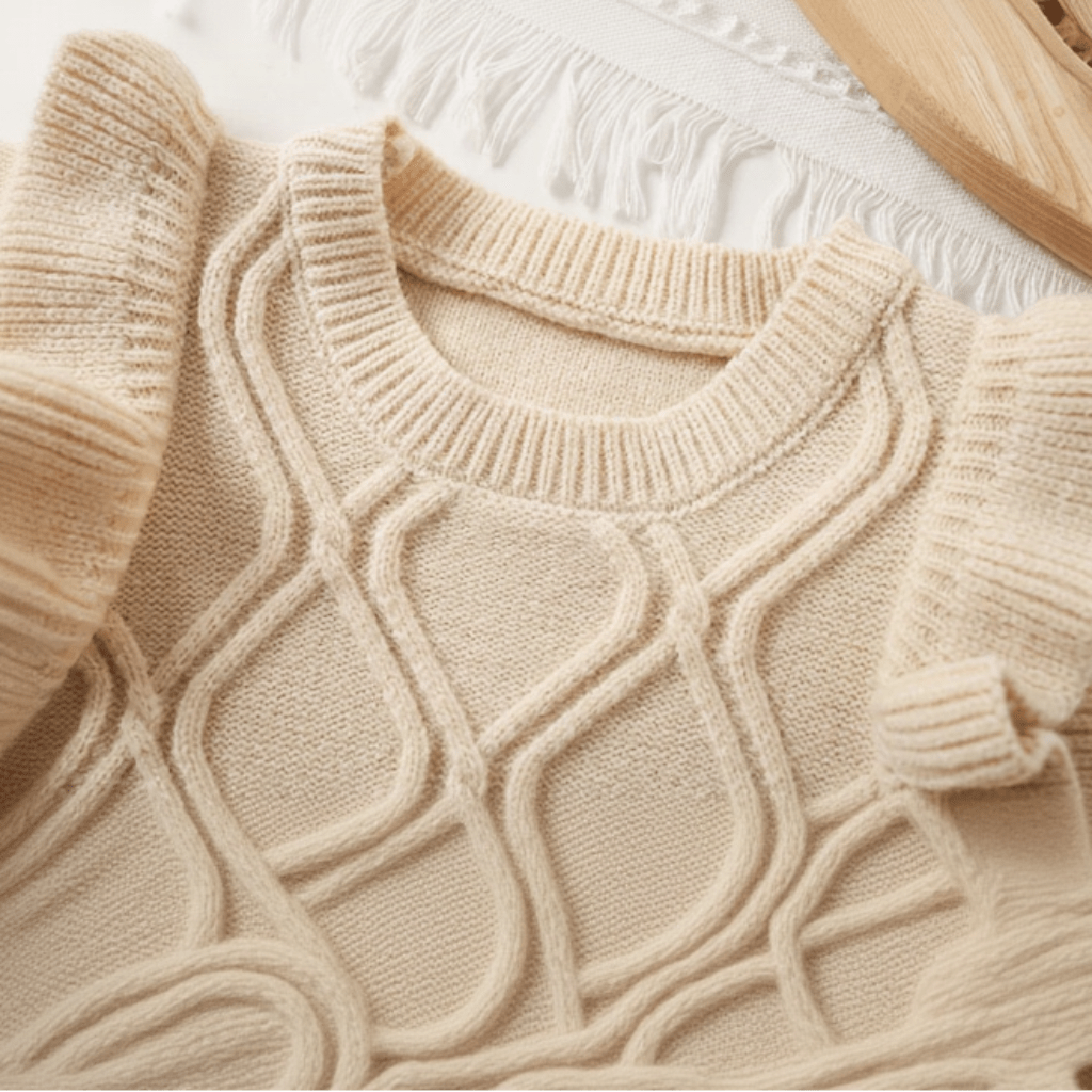 Gilet Tricoté Sans Manches Pour Fille À Fleurs - Enfant Joyeux