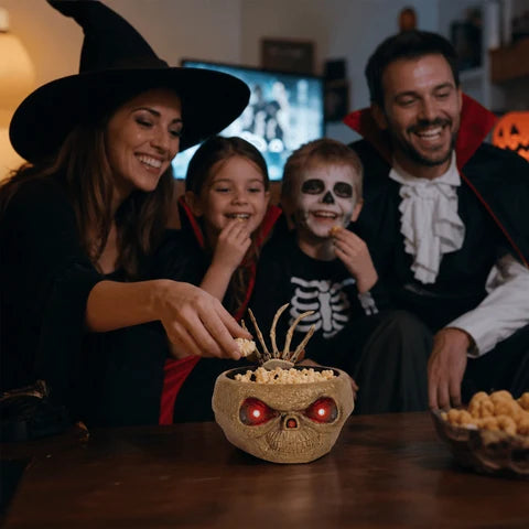 Bol À Bonbons Animé D’Halloween Avec Yeux Lumineux