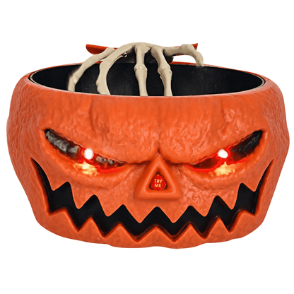Bol hanté décoratif présentant des yeux lumineux pour l’Halloween