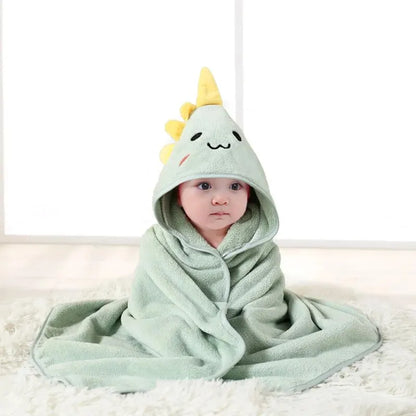 Serviette de bain pour enfants ornée de motifs d’animaux amusants