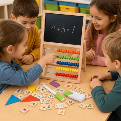 Tableau D’Activités Montessori Avec Abaque Pour Enfants