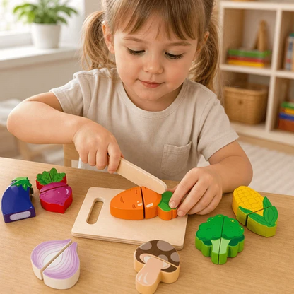 Jeu De Nourriture En Bois À Couper Montessori